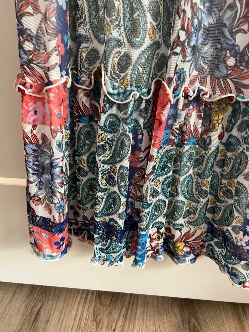 Stella & Julie Bohemian Patchwork Floral Maxi Dress-EUC - Picture 7 of 9